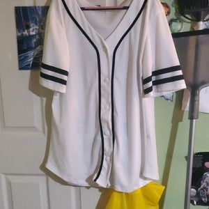 Baseball styled button-up